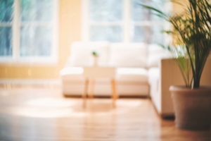 Blurry image of a living room